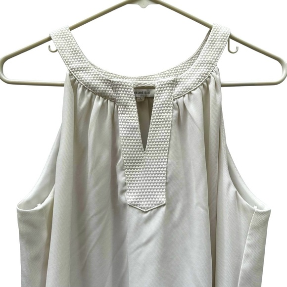 Skies are Blue Ivory Halter Blouse Sleeveless Lined Tank L - Picture 6 of 8